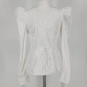 Jason Wu Puff Sleeve Wrap Blouse